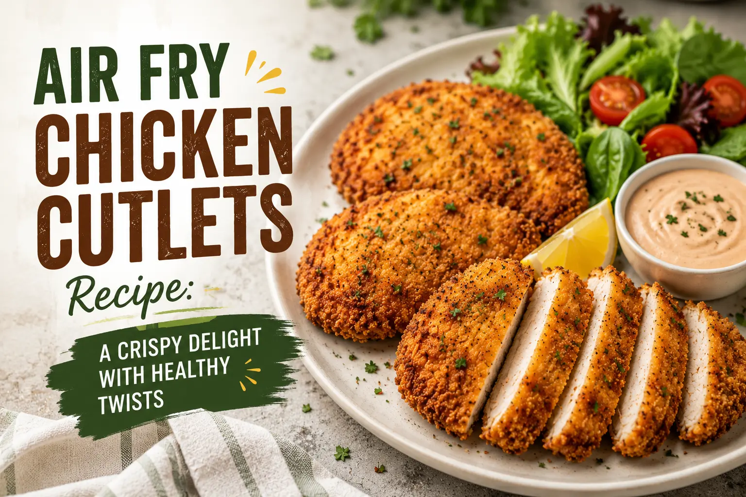 Air Fry Chicken Cutlets Recipe