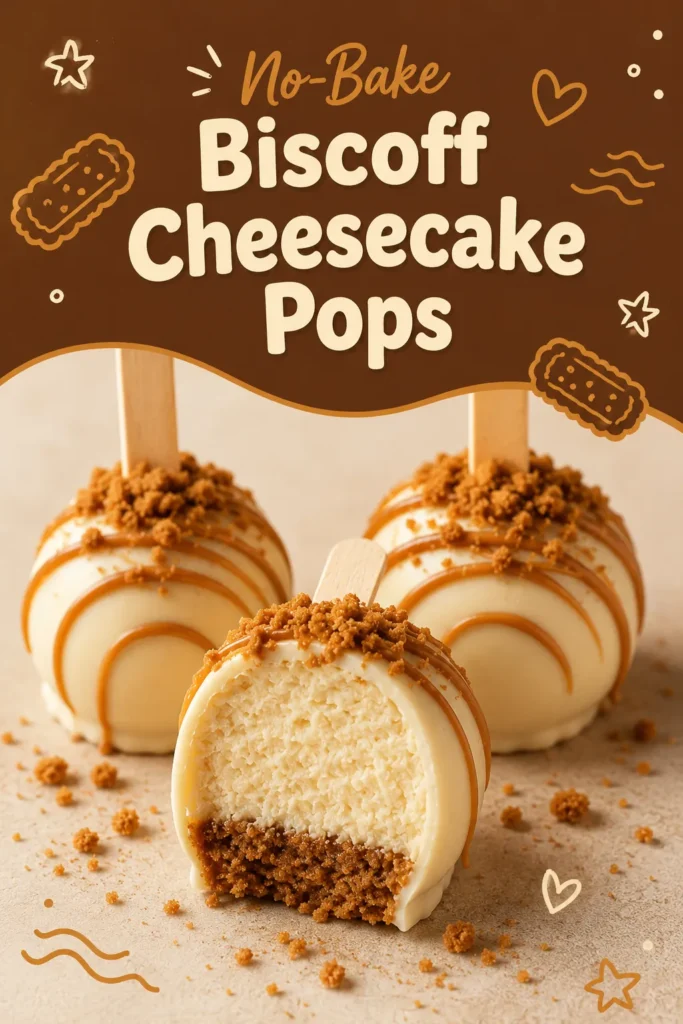 Biscoff Cookie Butter Cheesecake Pops