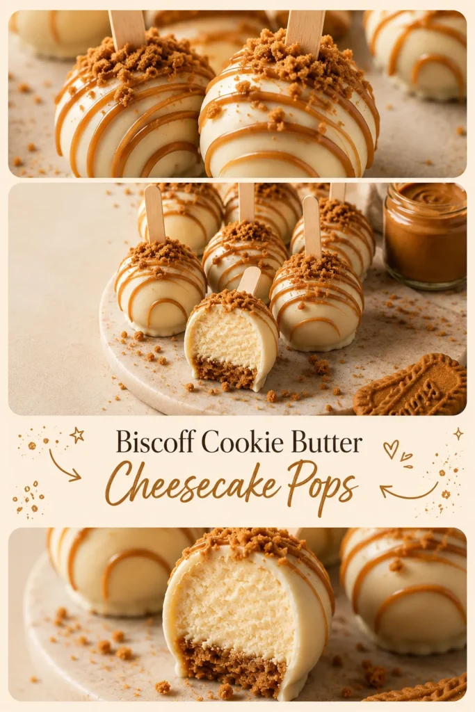 Biscoff Cookie Butter Cheesecake Pops