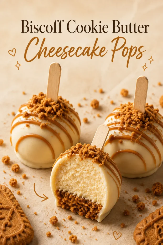 Biscoff Cookie Butter Cheesecake Pops