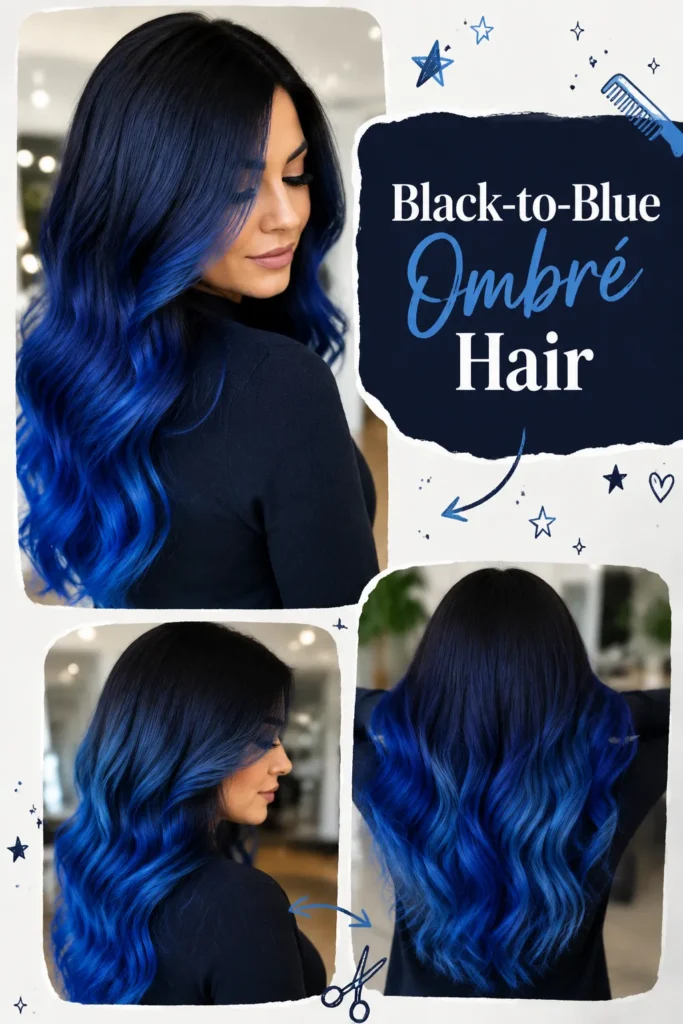 Black and Blue Hair Ideas: 7 Bold Styles That Look Incredible 4 Black and blue hair ideas