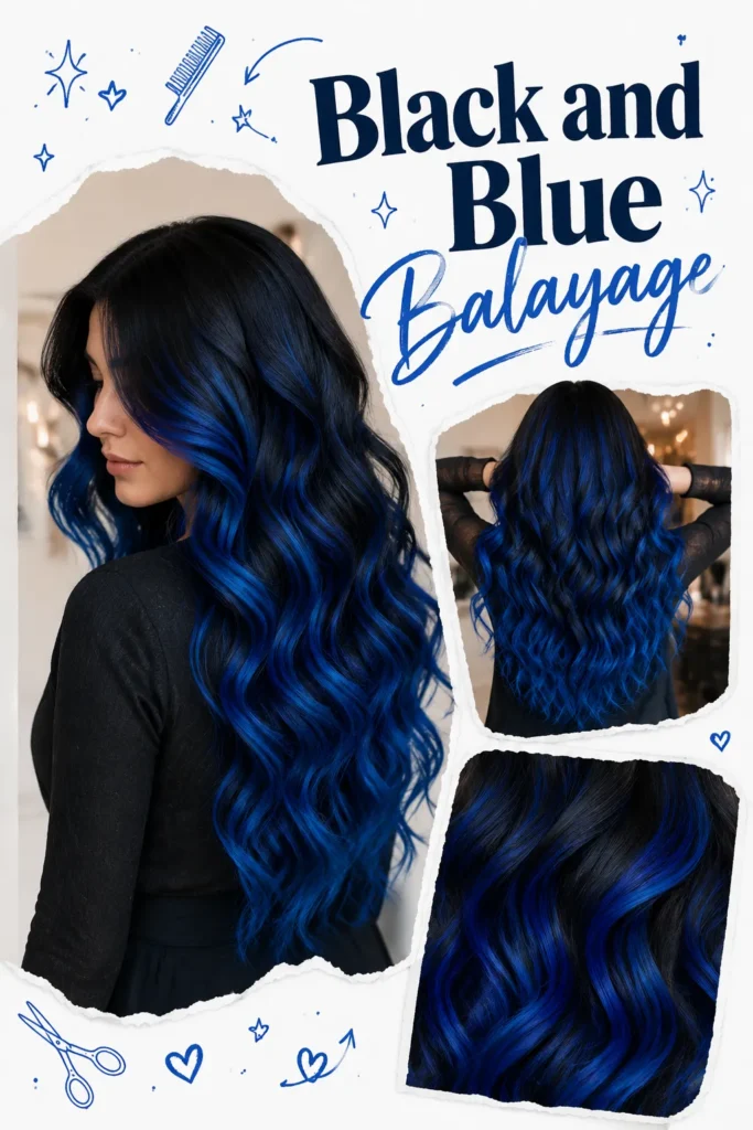 Black and Blue Hair Ideas: 7 Bold Styles That Look Incredible 7 Black and blue hair ideas