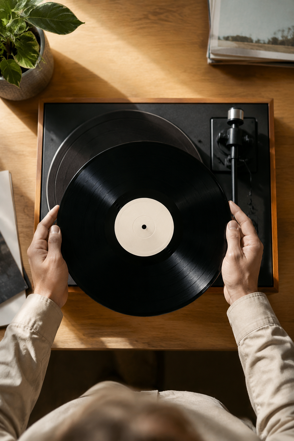 Record player setup