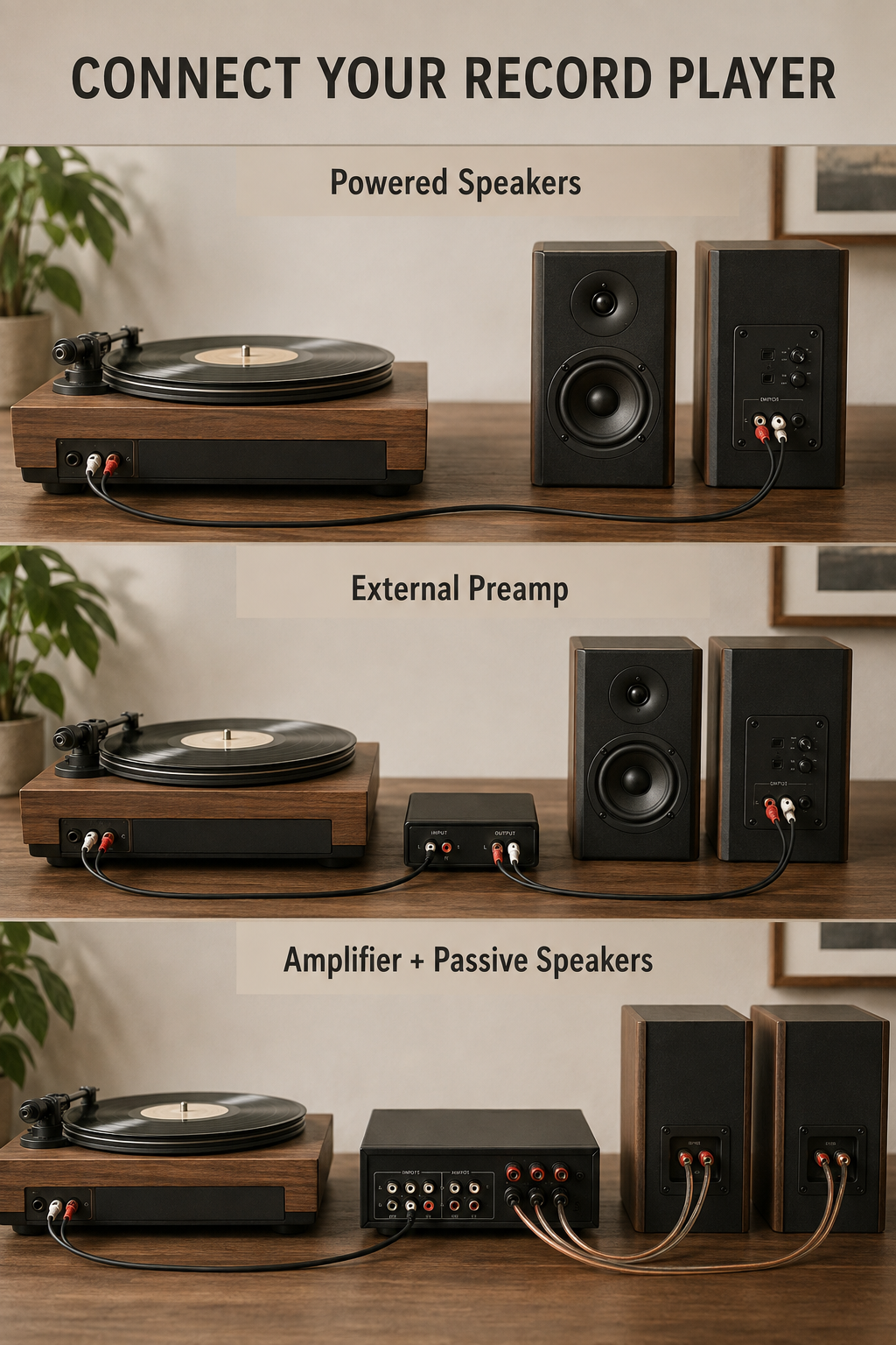 Record player setup