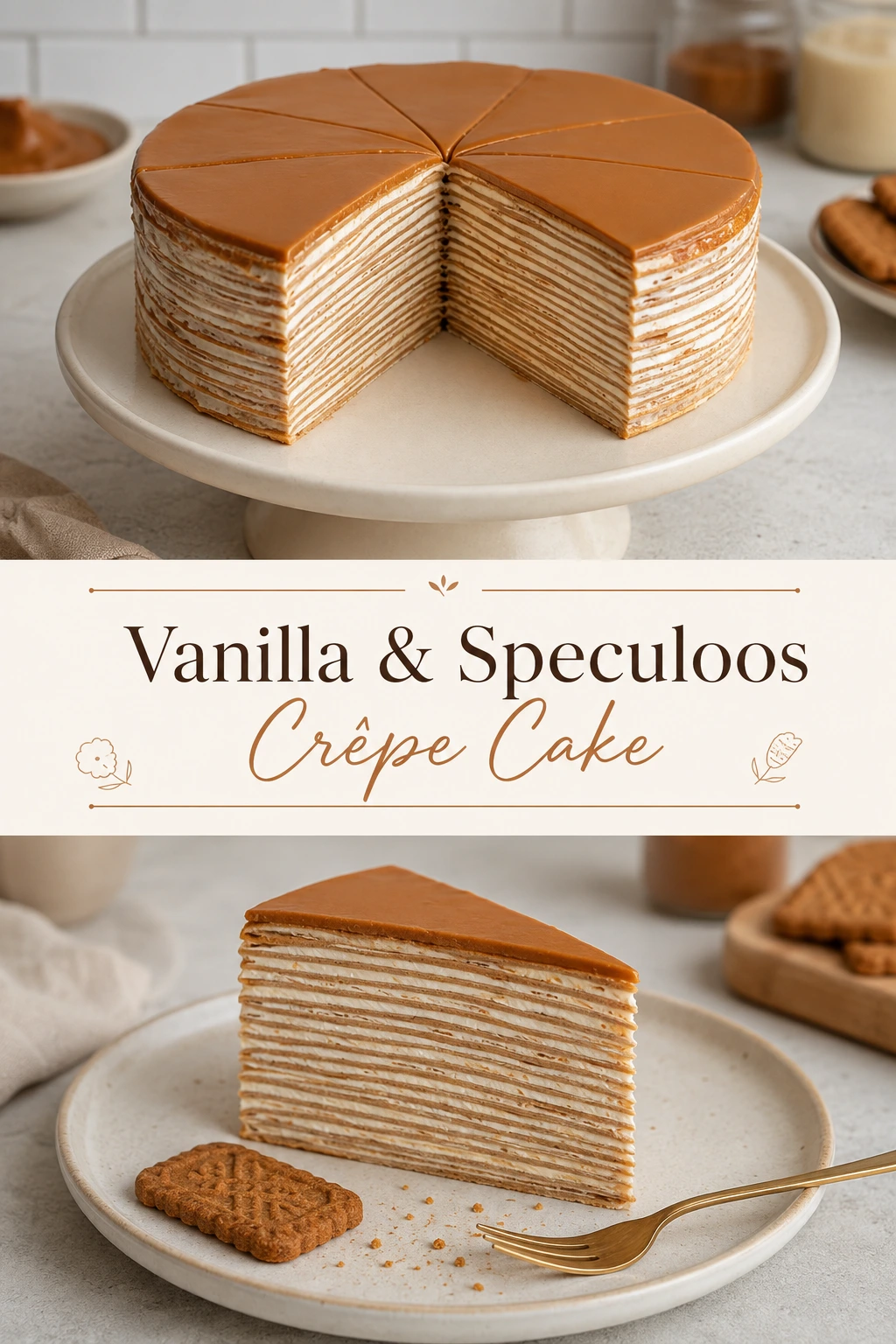 Vanilla & Speculoos Crêpe Cake: 7 Irresistible Secrets for Stunning Layers 1 Vanilla & Speculoos Crêpe Cake