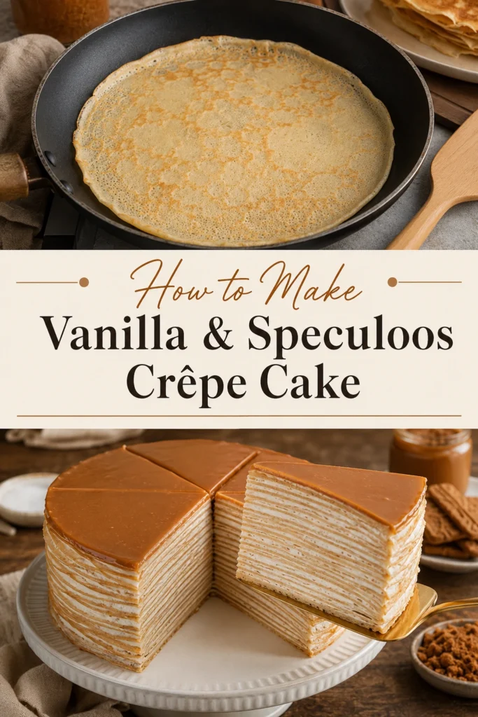 Vanilla & Speculoos Crêpe CakeVanilla & Speculoos Crêpe Cake 3 Vanilla & Speculoos Crêpe Cake