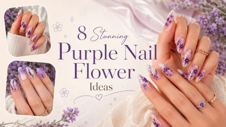 8 Stunning Purple Nail Flower Ideas for an Elegant Manicure 1 Purple Nail Flower