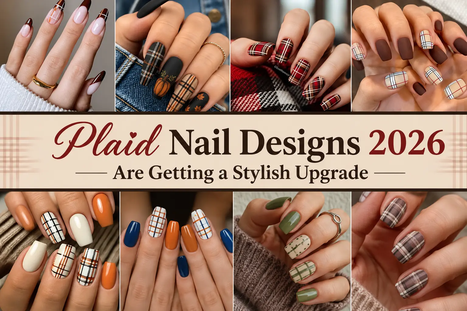 Plaid Nail Designs 2026