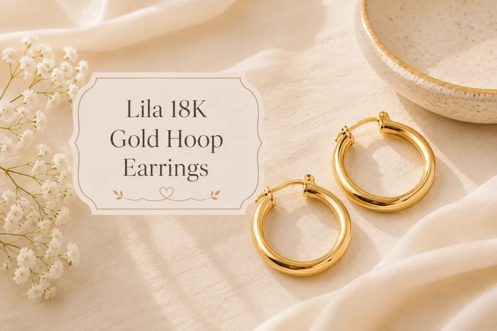 Lila 18K Gold Hoop Earrings: A Timeless Choice for Everyday Elegance 1 lila 18k gold hoop earrings