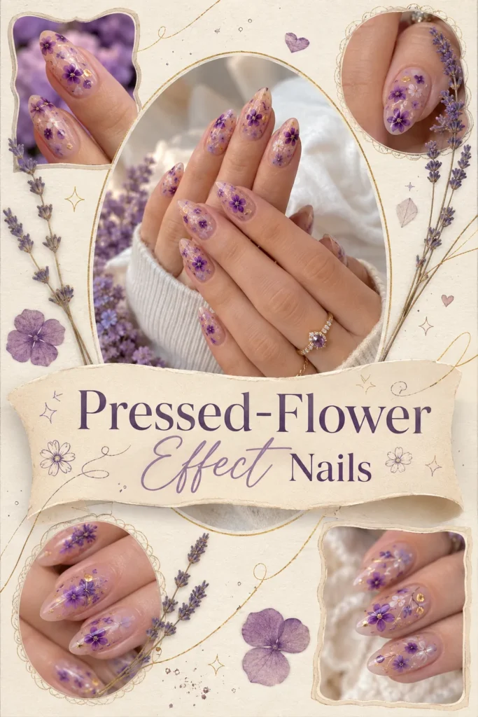 8 Stunning Purple Nail Flower Ideas for an Elegant Manicure 8 purple nail flower