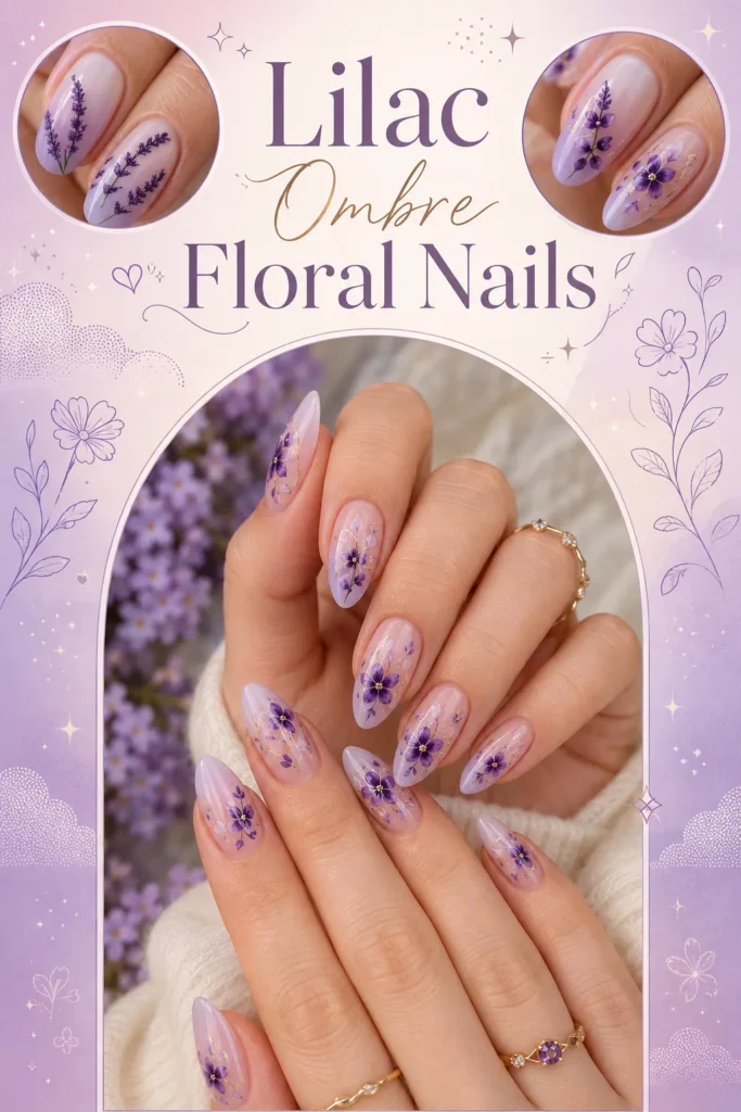 8 Stunning Purple Nail Flower Ideas for an Elegant Manicure 5 purple nail flower