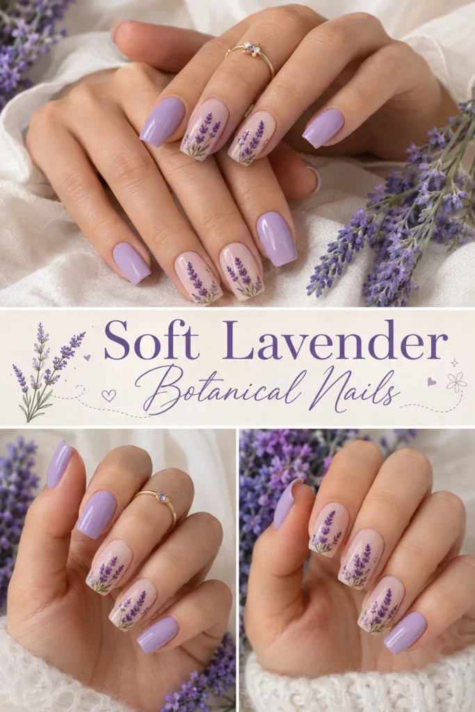 8 Stunning Purple Nail Flower Ideas for an Elegant Manicure 3 purple nail flower