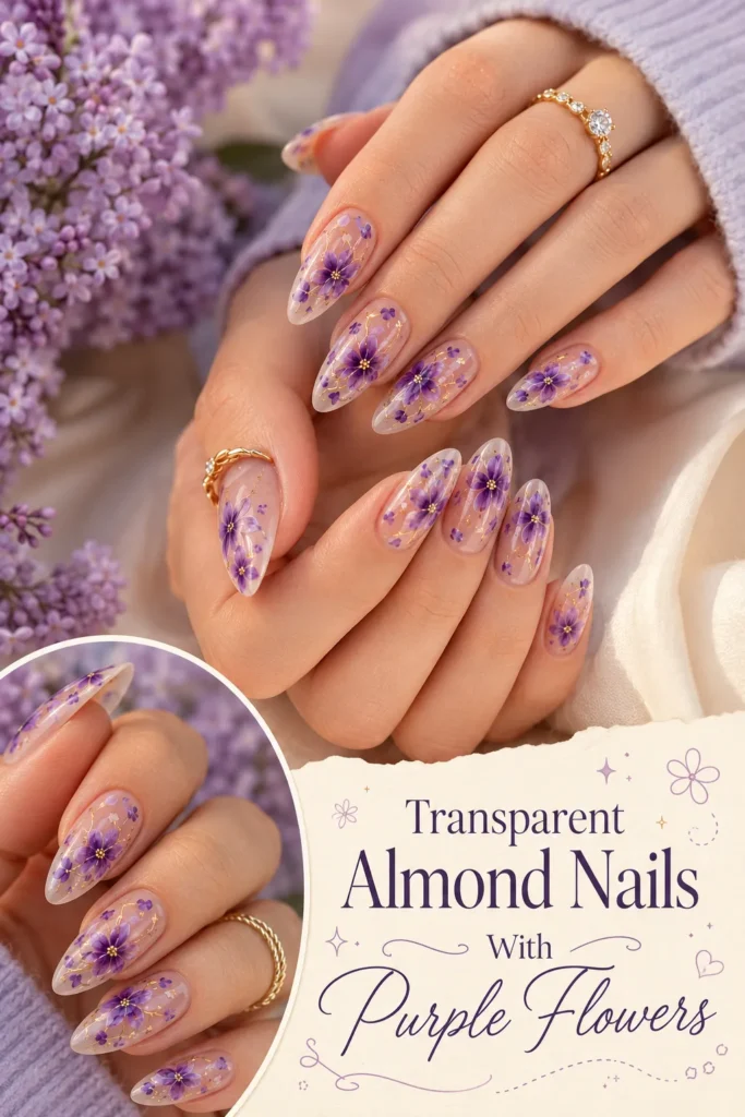 8 Stunning Purple Nail Flower Ideas for an Elegant Manicure 2 purple nail flower