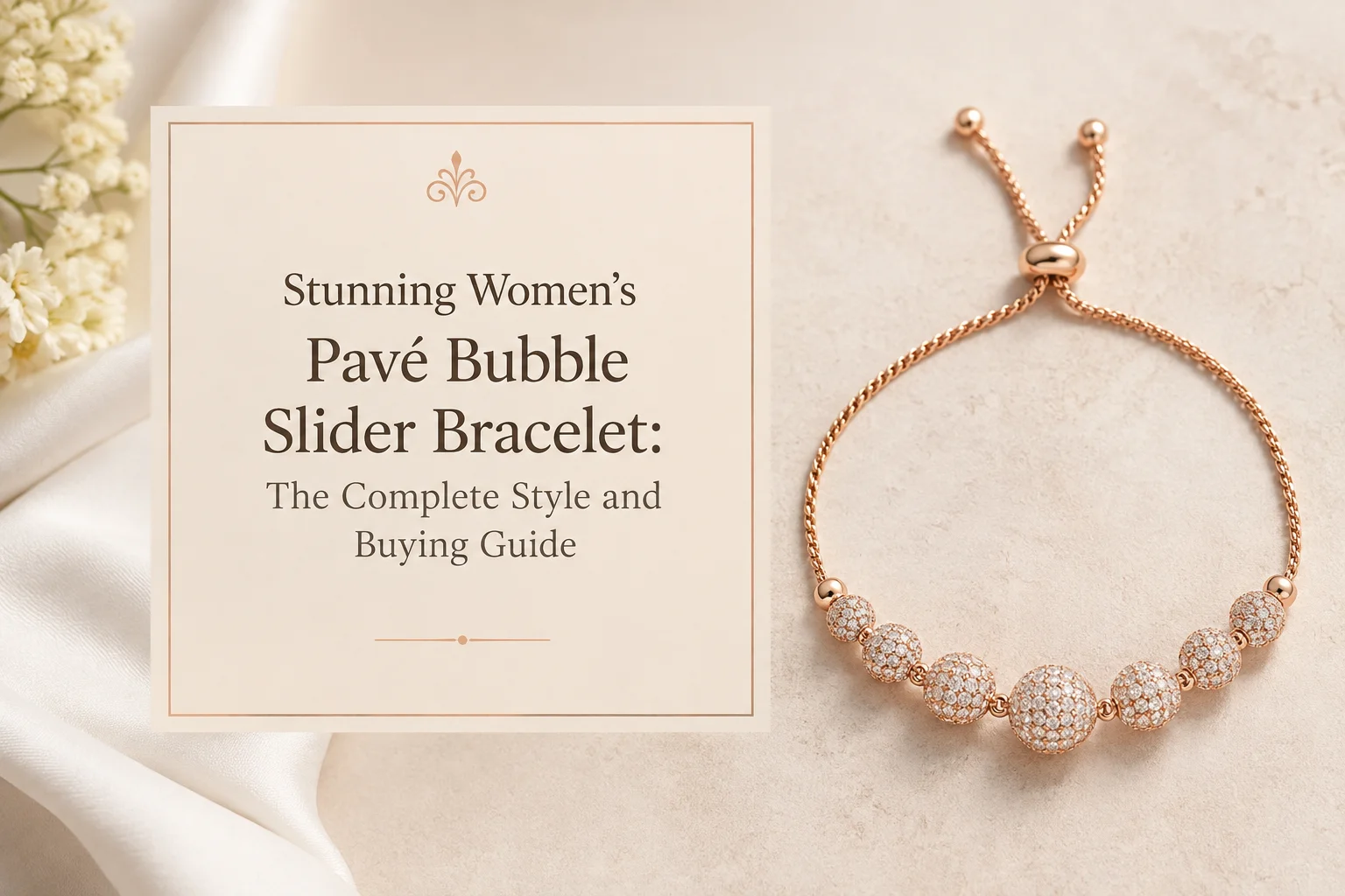 Women's Pavé Bubble Slider Bracelet