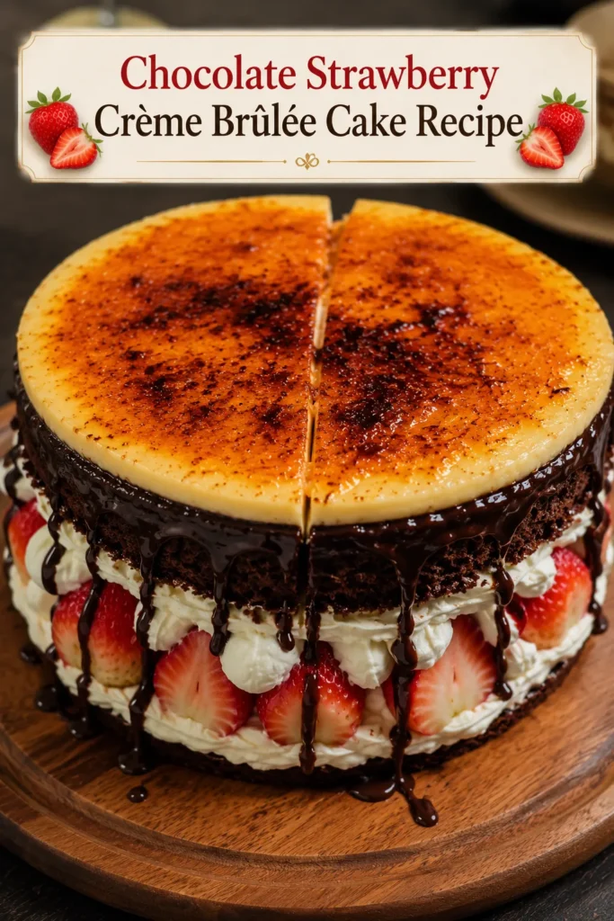 Irresistible Chocolate Strawberry Crème Brûlée Cake Recipe 5 Chocolate Strawberry Crème Brûlée Cake