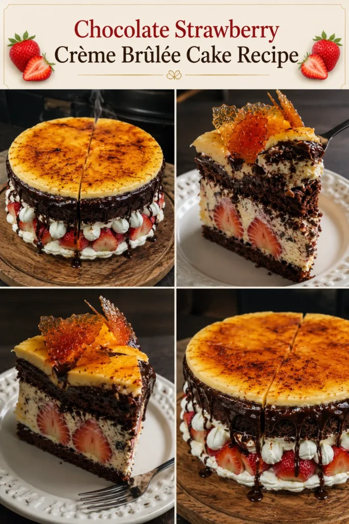 Irresistible Chocolate Strawberry Crème Brûlée Cake Recipe 7 Chocolate Strawberry Crème Brûlée Cake