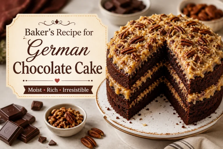 Baker's Recipe for German Chocolate Cake: A Rich and Classic Homemade Dessert 4 Baker's Recipe for German Chocolate Cake