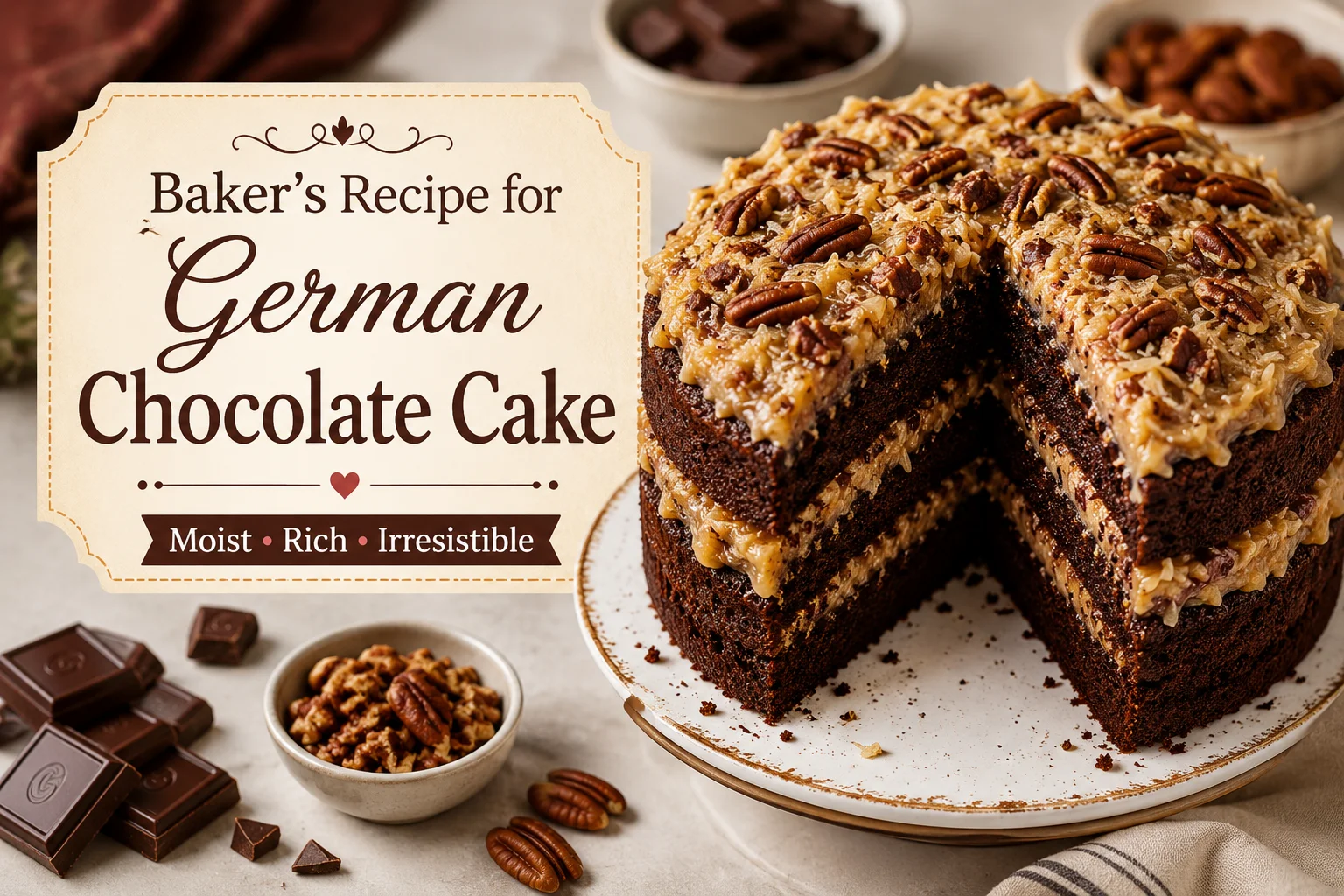 Baker's Recipe for German Chocolate Cake: A Rich and Classic Homemade Dessert 47 Baker's Recipe for German Chocolate Cake
