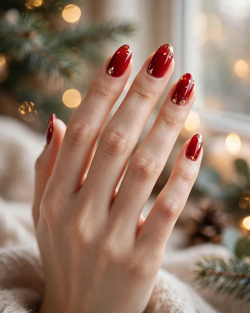 christmas press on nails d01