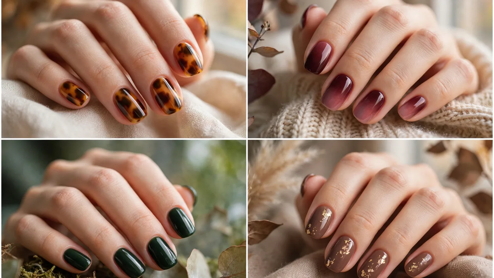 fall gel nail designs feature