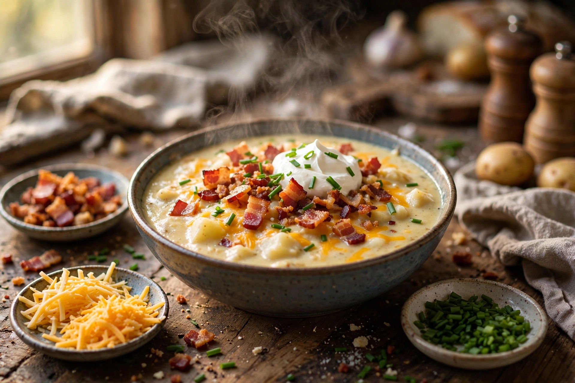 Fall Soup Recipes: 20+ Cozy Ideas for 2026 4 Creamy loaded baked potato soup topped with bacon, cheddar, and chives