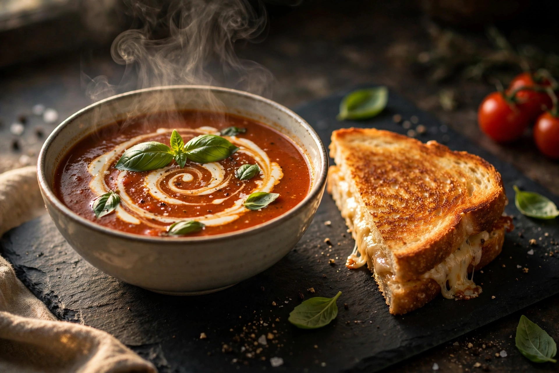 Fall Soup Recipes: 20+ Cozy Ideas for 2026 6 Roasted tomato basil soup with cream swirl and fresh basil