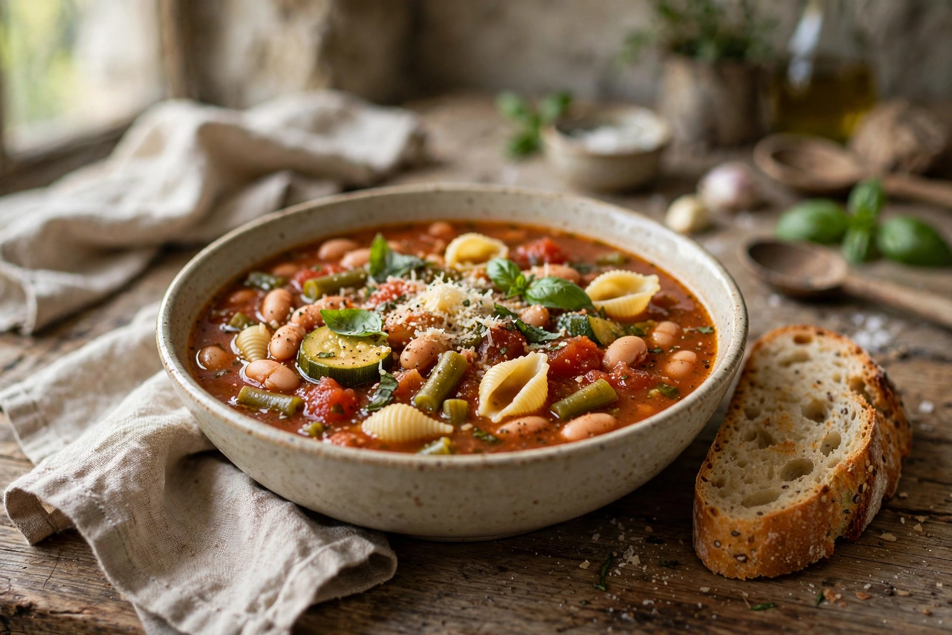 Fall Soup Recipes: 20+ Cozy Ideas for 2026 7 Hearty vegetable minestrone with beans, pasta, and parmesan
