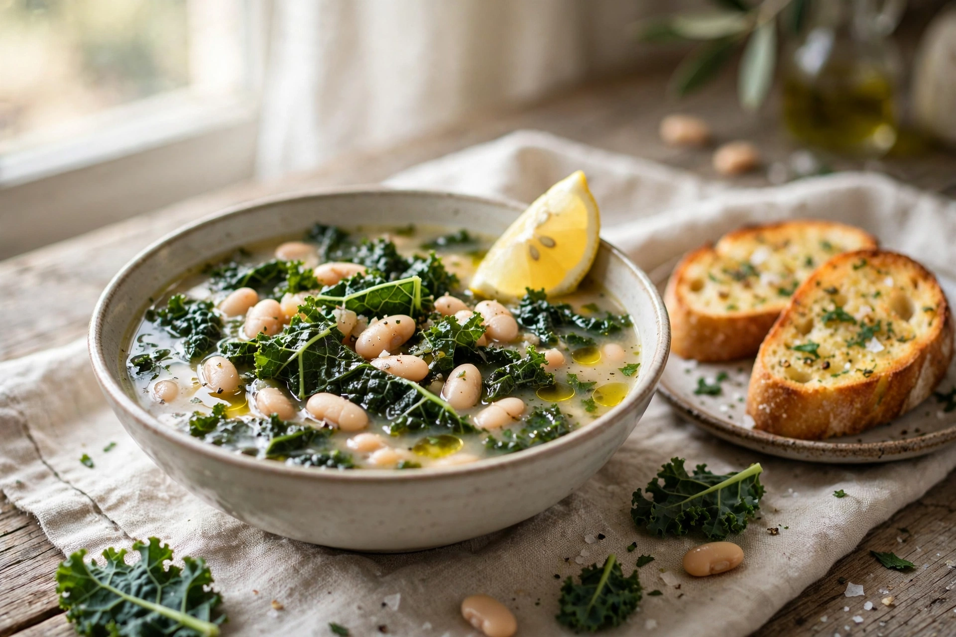 Fall Soup Recipes: 20+ Cozy Ideas for 2026 8 Tuscan kale and white bean soup with crusty bread