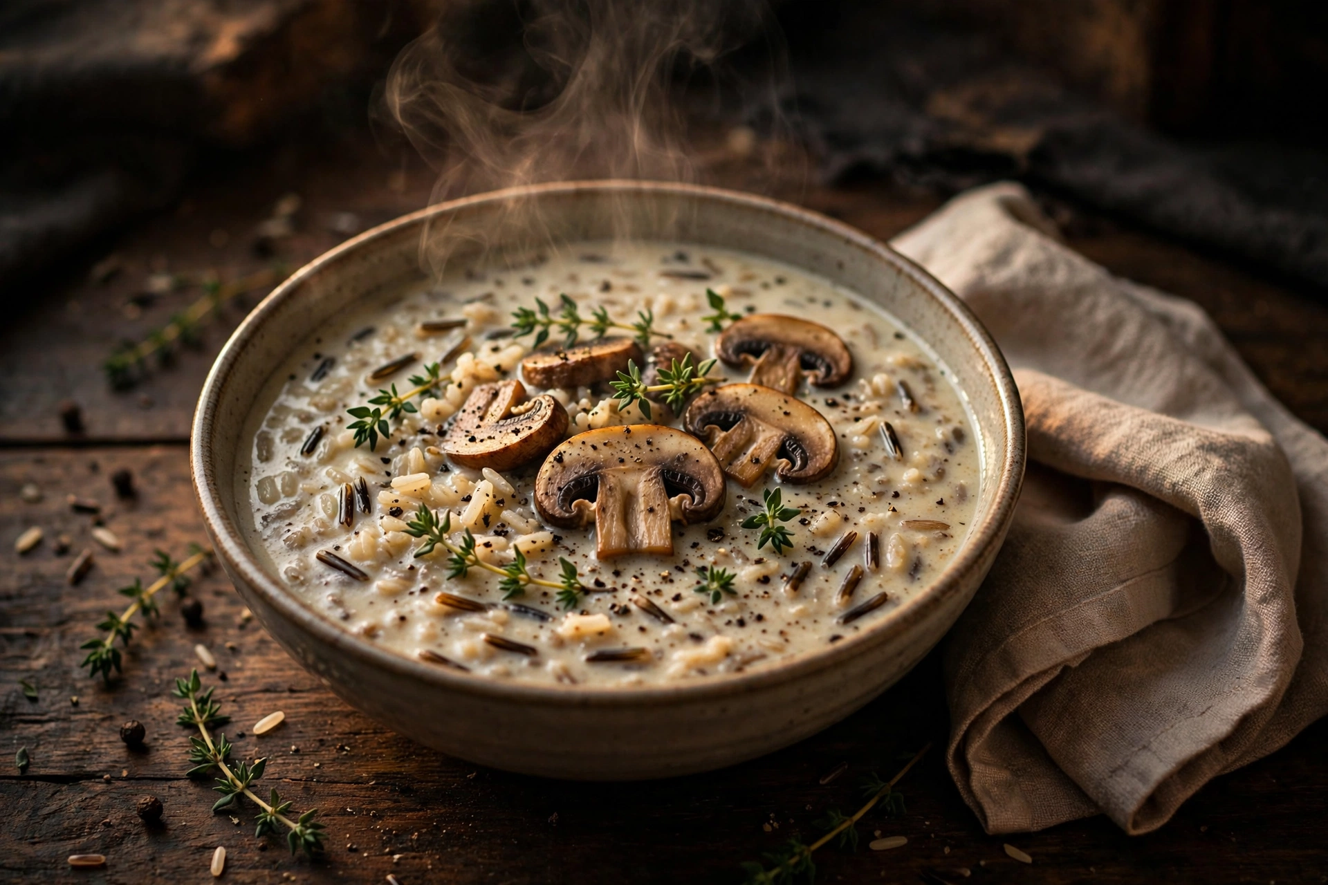 Fall Soup Recipes: 20+ Cozy Ideas for 2026 9 Creamy wild rice and mushroom soup with thyme