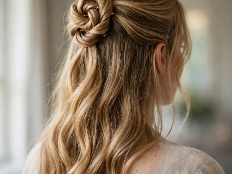 half up half down hairstyles feature