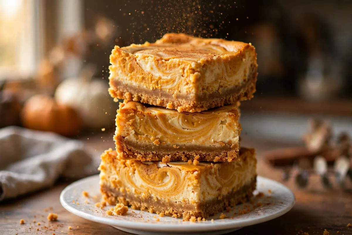 Pumpkin Cheesecake Bars: Easy Swirled Fall Dessert 2 Pumpkin Cheesecake Bars