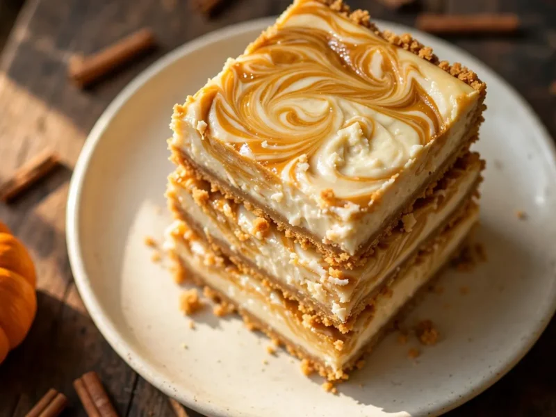 Pumpkin Cheesecake Bars