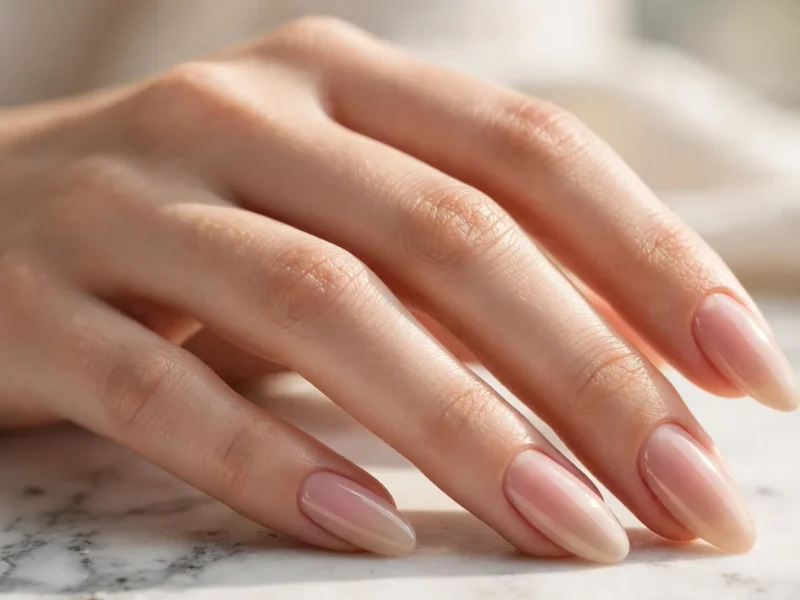 two tone ombre nails