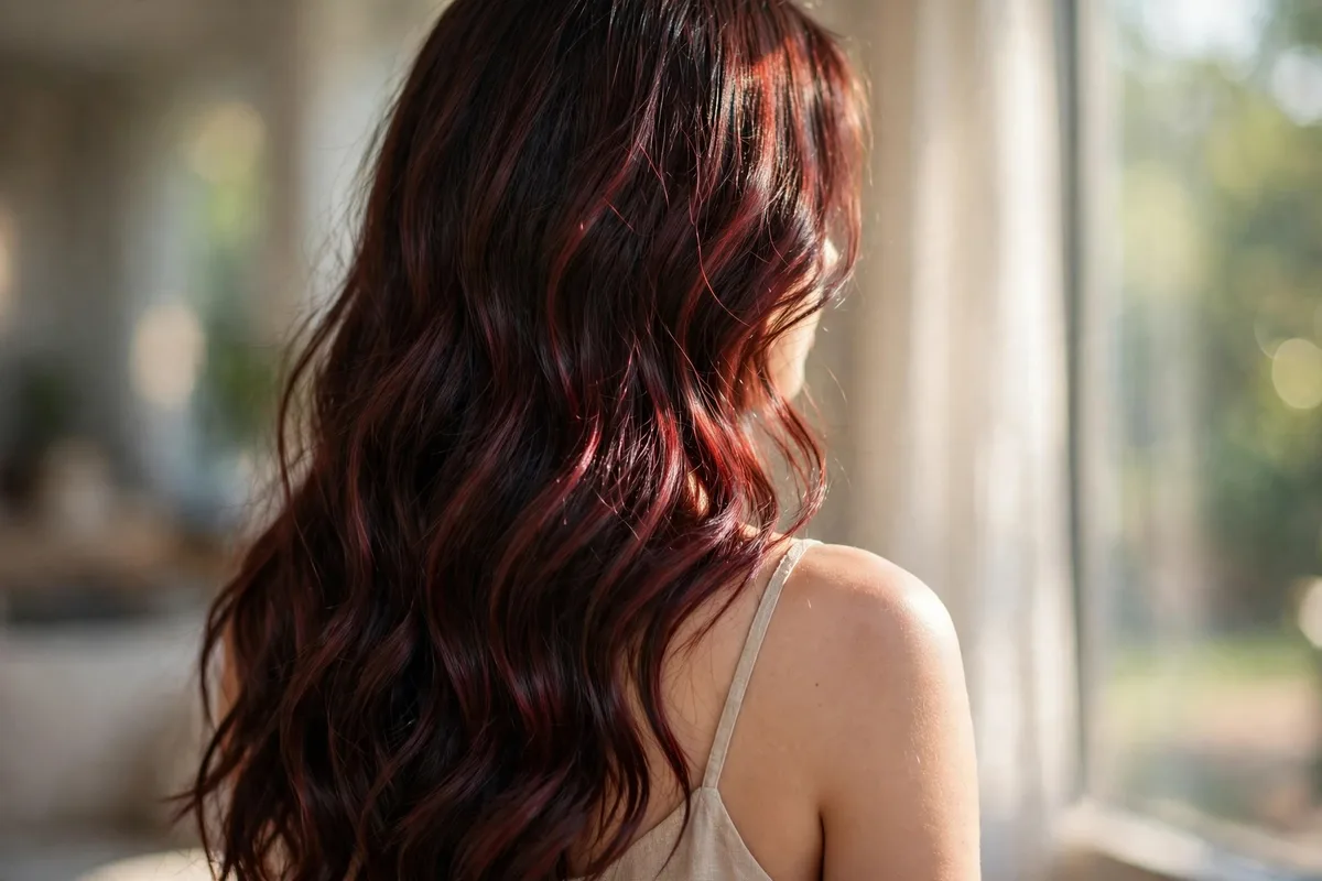 Winter Hair Color Ideas: 20+ Stunning Shades for 2026 3 Cherry chocolate hair color — deep brunette with dark cherry red tones