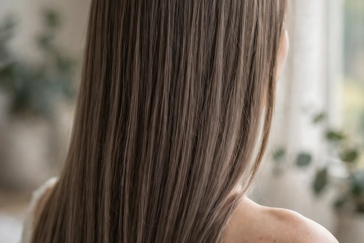 Winter Hair Color Ideas: 20+ Stunning Shades for 2026 15 Mushroom brown hair color — cool taupe-kissed ashy brunette